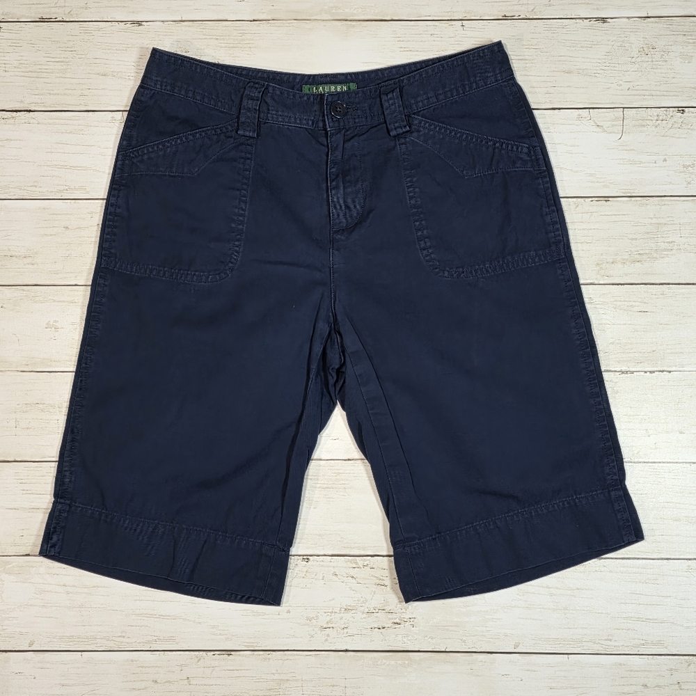 Lauren Ralph Lauren Navy Blue Bermuda Shorts • Size 4P
